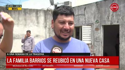 La familia Barrios se reubic&oacute; en una nueva casa